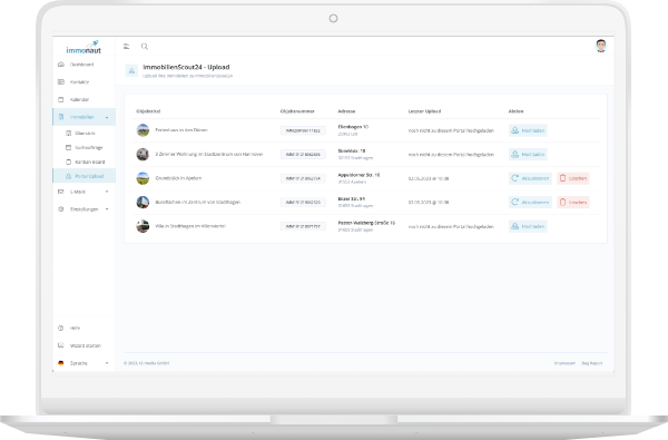 software für makler immobilienverwaltung cloud software matching immonaut portalabgleich immobilienscout24 immo-welt openimmo